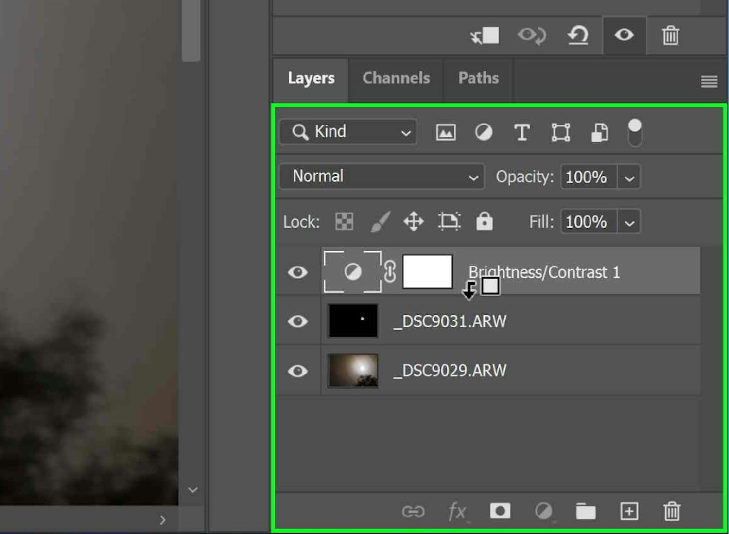 maanesag6eng Lager i Photoshop